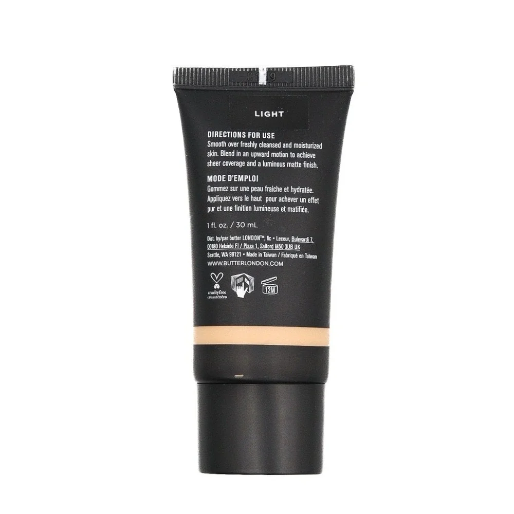 butter LONDON - LumiMATTE Blurring Skin Tint - Light - 1 fl oz / 30 mL - SEALED